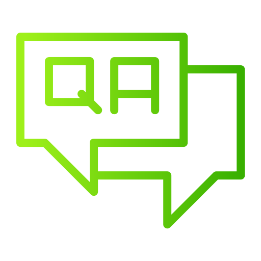 Question and answer Generic Gradient icon