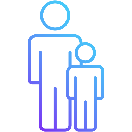 Father and son Generic Gradient icon