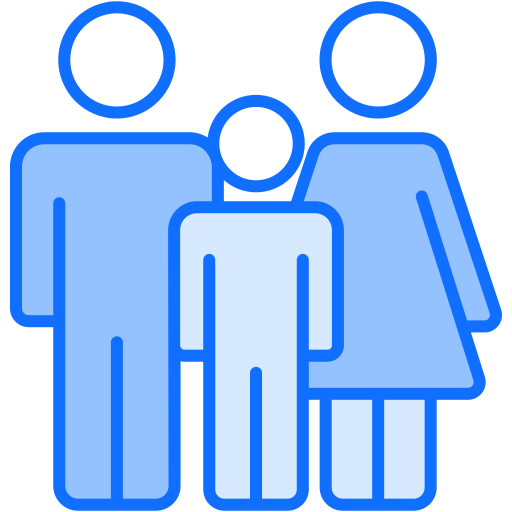 가족 Generic Blue icon