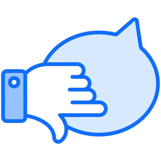 Bad feedback Generic Blue icon
