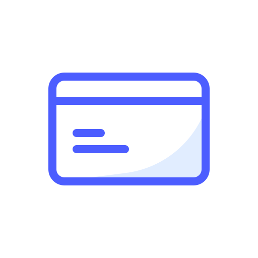 신용 카드 Generic Blue icon