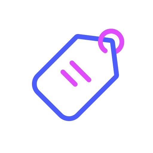 Tag Generic Outline Color icon