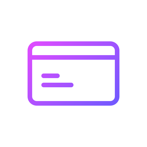 karta kredytowa Generic Gradient ikona