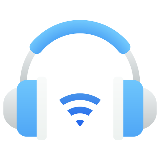 słuchawki bezprzewodowe Generic Flat Gradient ikona