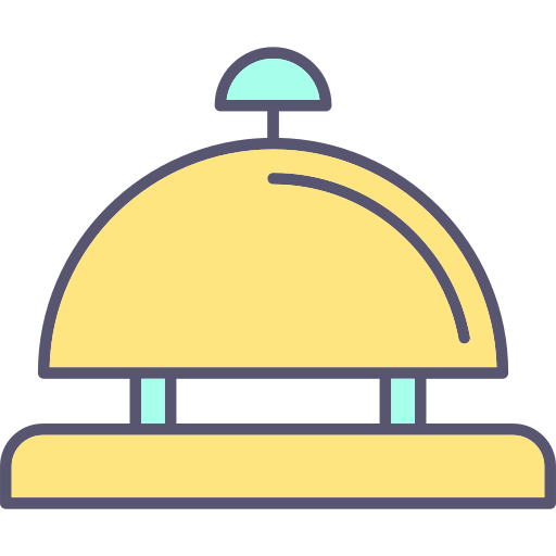 Desk bell Generic Outline Color icon