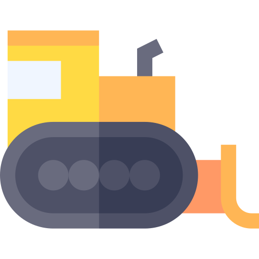 Bulldozer Basic Straight Flat icon