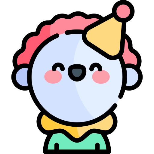 Clown Kawaii Lineal color icon