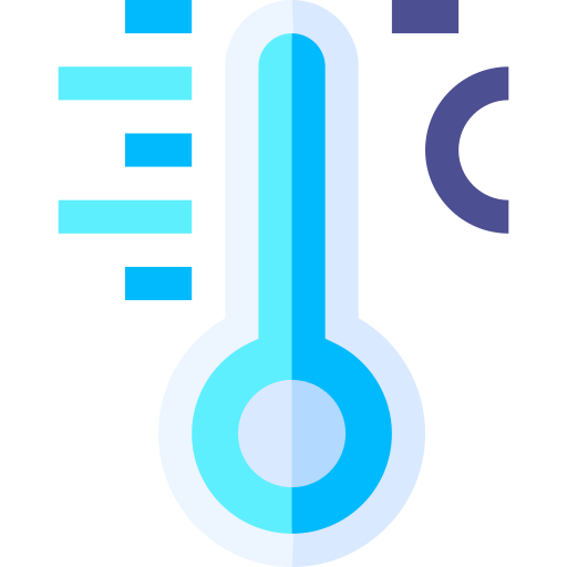 lage temperatuur Basic Straight Flat icoon