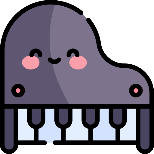 Grand piano Kawaii Lineal color icon