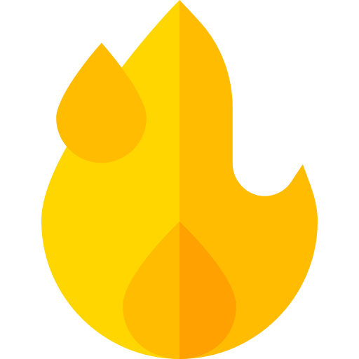 inflammable Basic Straight Flat Icône