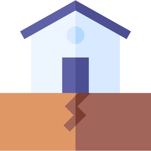 地震 Basic Straight Flat icon