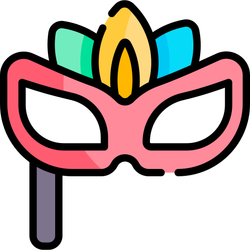maska na oczy Kawaii Lineal color ikona