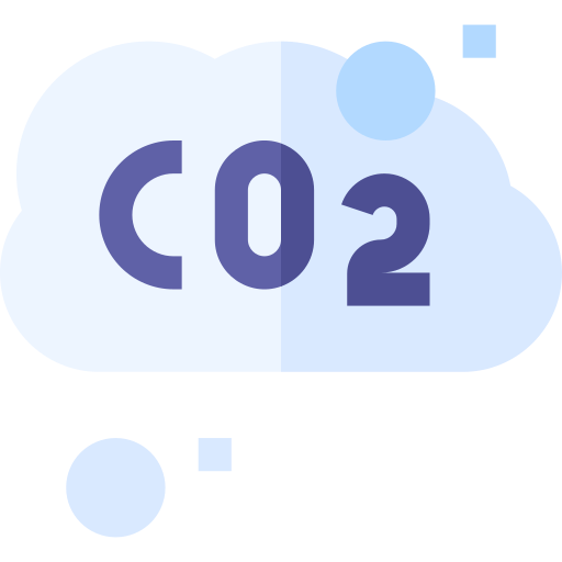 dióxido de carbono Basic Straight Flat icono