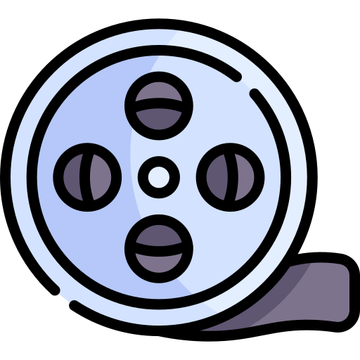 bobine de cinéma Kawaii Lineal color Icône