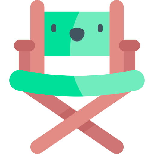 chaise de directeur Kawaii Flat Icône