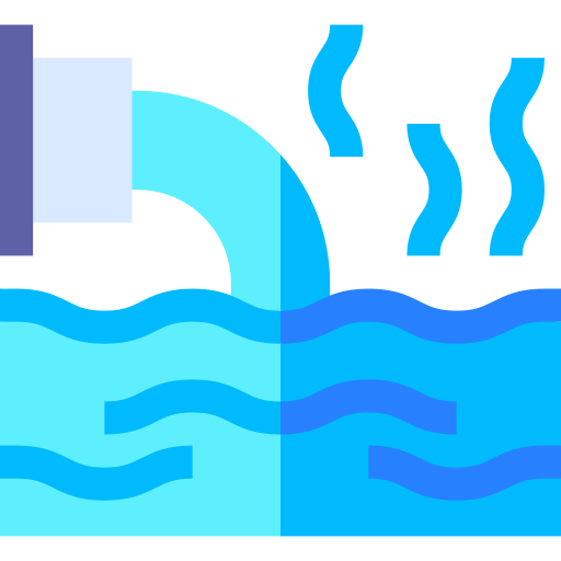 zanieczyszczenie wody Basic Straight Flat ikona