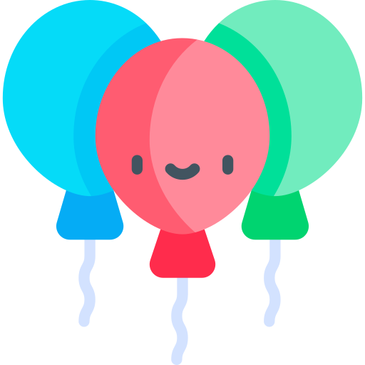 balony Kawaii Flat ikona