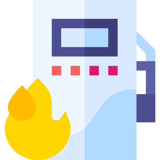 benzinestation Basic Straight Flat icoon