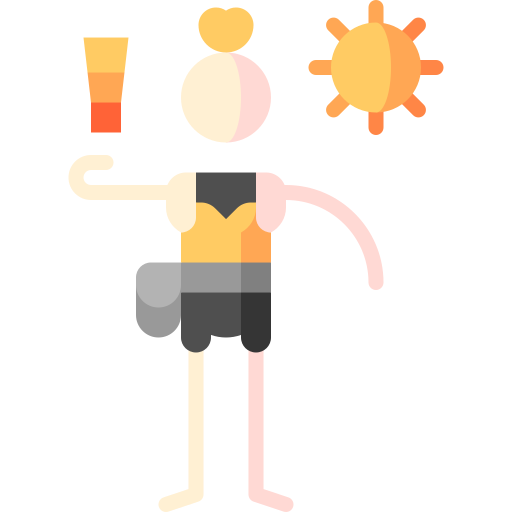 Sunscreen Puppet Characters Flat icon
