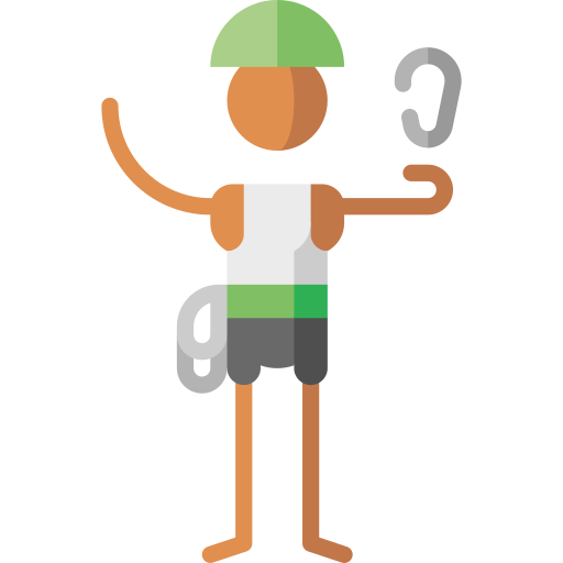 Climber Puppet Characters Flat icon