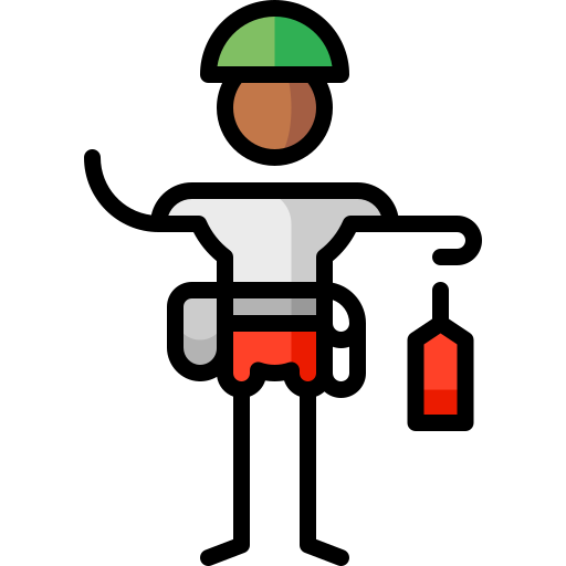 bergsteiger Puppet Characters Lineal Color icon