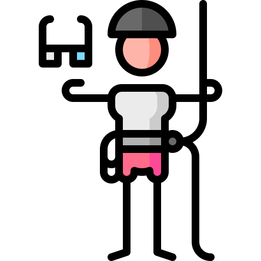 Climber Puppet Characters Lineal Color icon