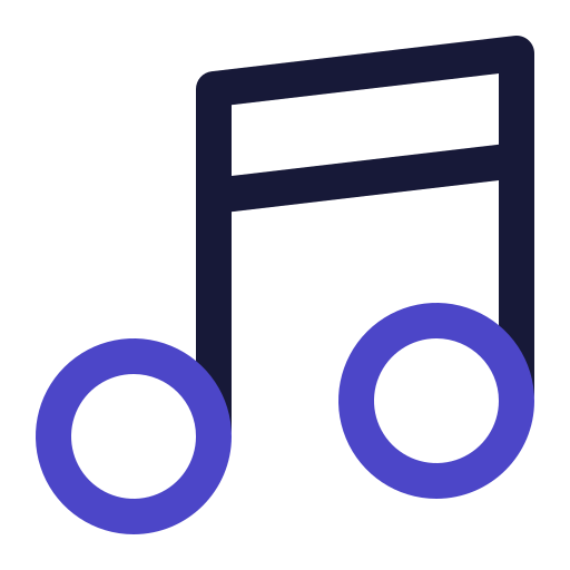 musik note Generic Outline Color icon