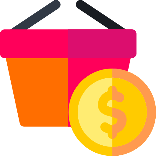 Shopping basket Basic Rounded Flat icon