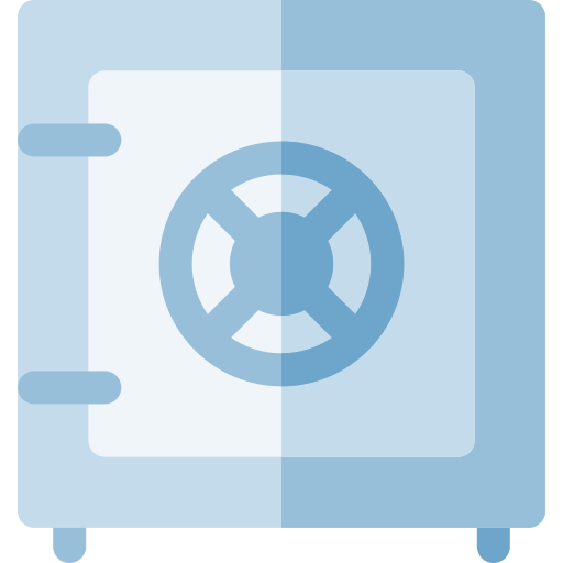 caja fuerte Basic Rounded Flat icono