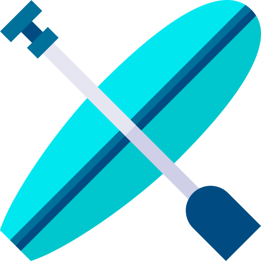 paddle surfen Basic Straight Flat icoon