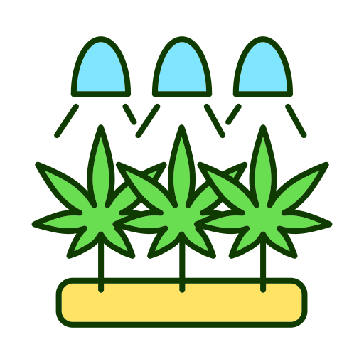 cannabis Generic Thin Outline Color icon