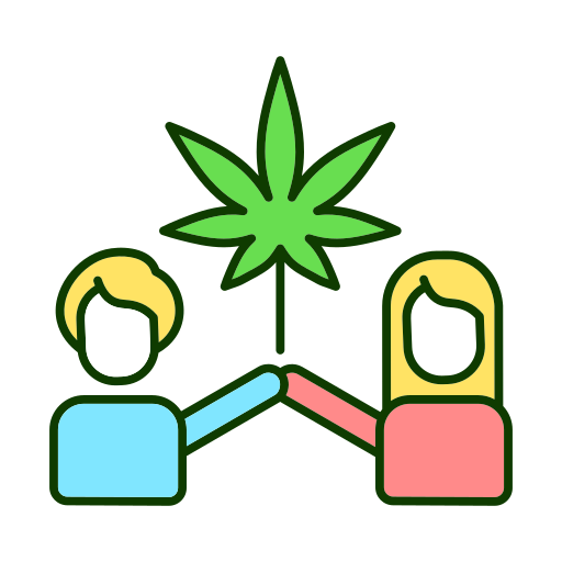 cannabisgesetz Generic Thin Outline Color icon