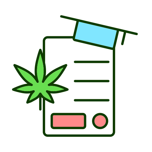 Cannabis Generic Thin Outline Color icon