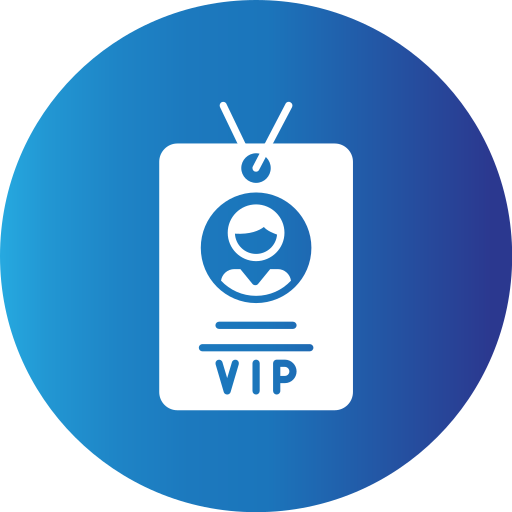 Vip pass Generic Blue icon