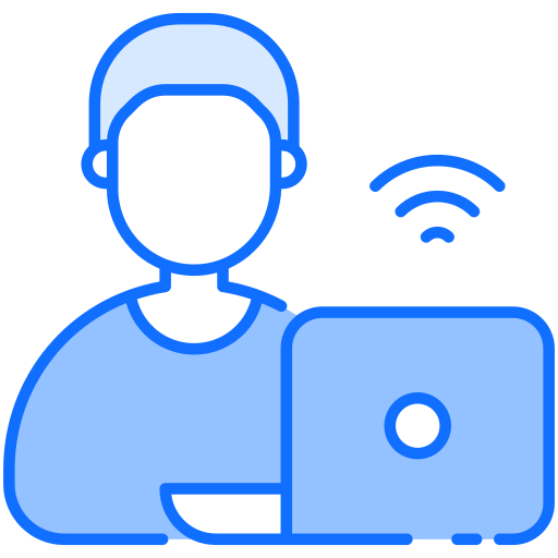 Remote working Generic Blue icon