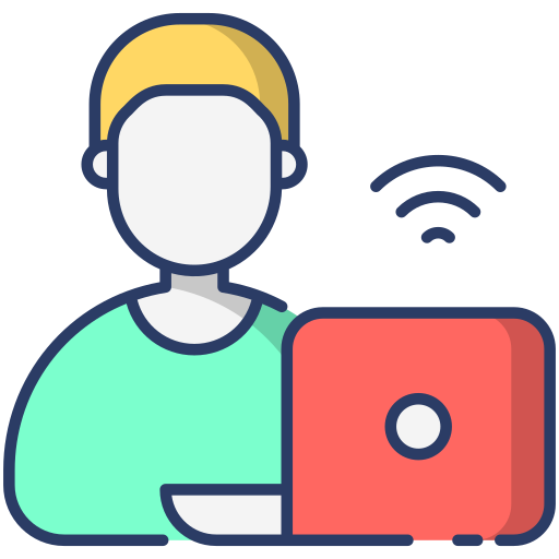 Remote working Generic Outline Color icon