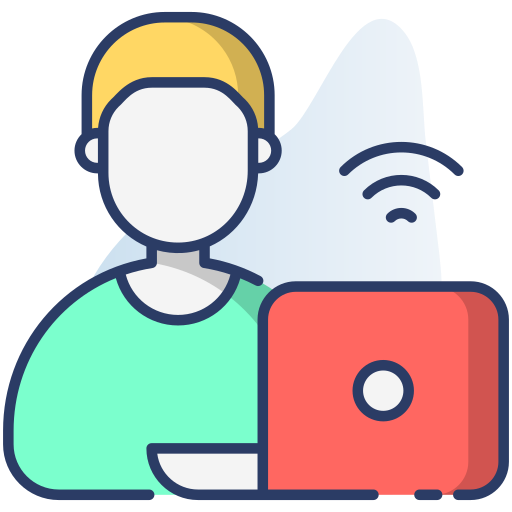 Remote working Generic Rounded Shapes icon