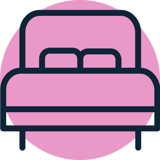 Queen bed Generic Rounded Shapes icon