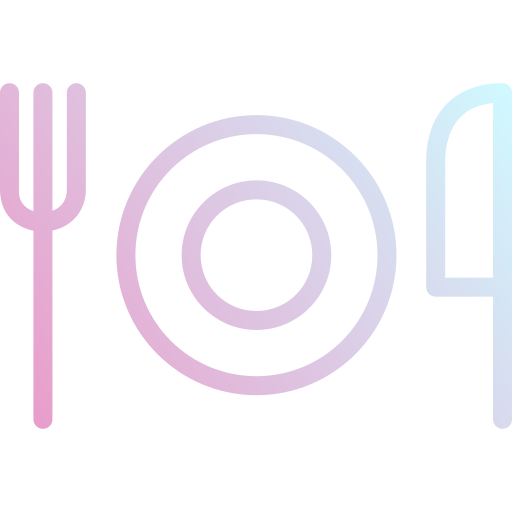 Meal Gradient circular Gradient icon