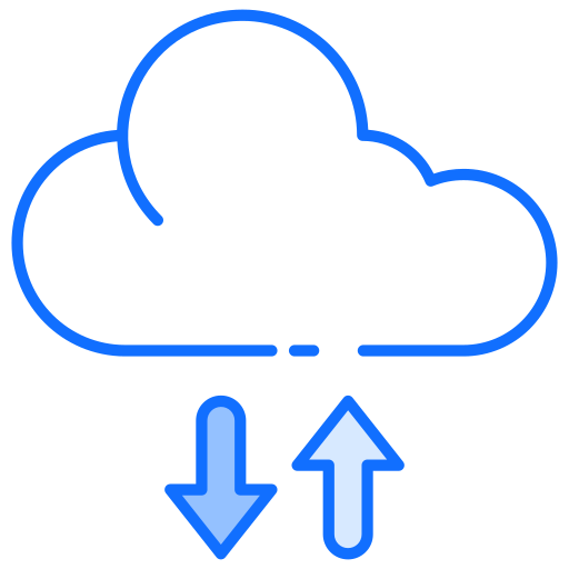 synchronisation cloud Generic Blue Icône