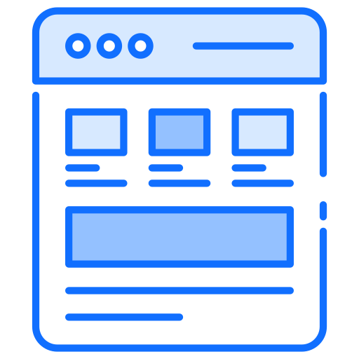 웹 디자인 Generic Blue icon