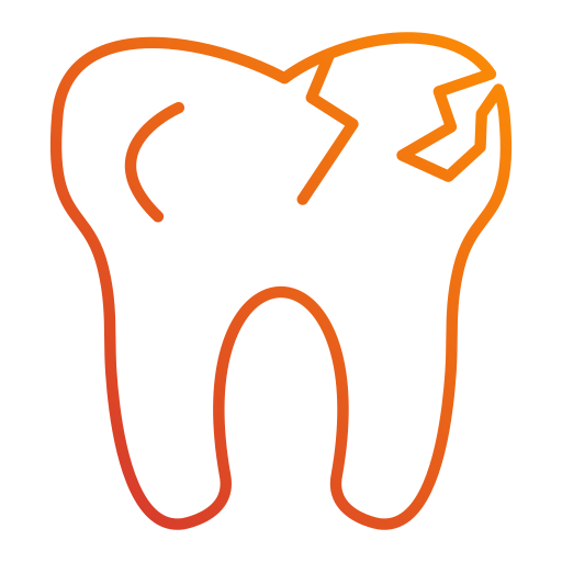 dente quebrado Generic Gradient Ícone