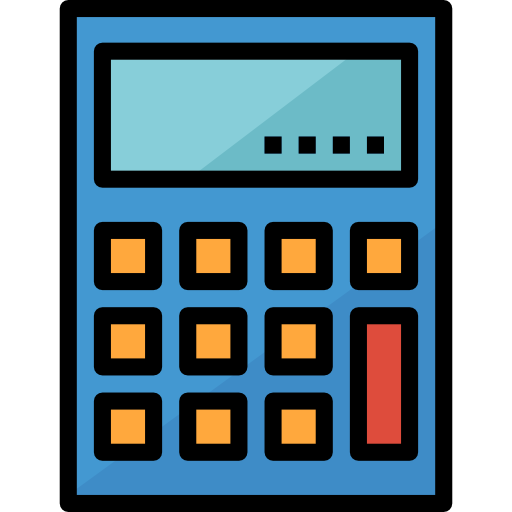kalkulator Aphiradee (monkik) Lineal Color ikona
