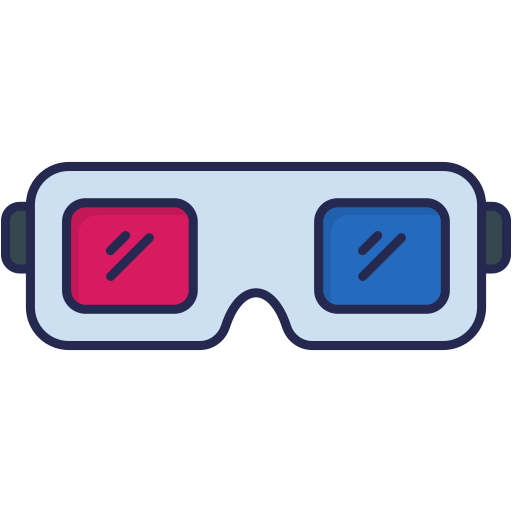 okulary 3d Generic Outline Color ikona