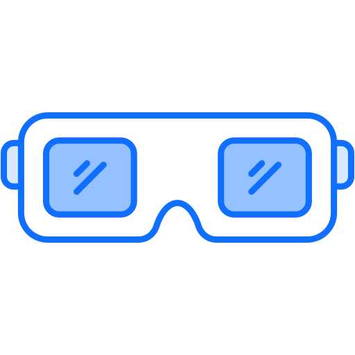 3d glasses Generic Blue icon