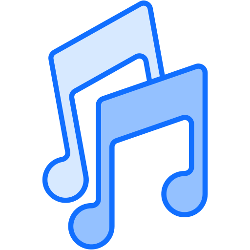 Music note Generic Blue icon