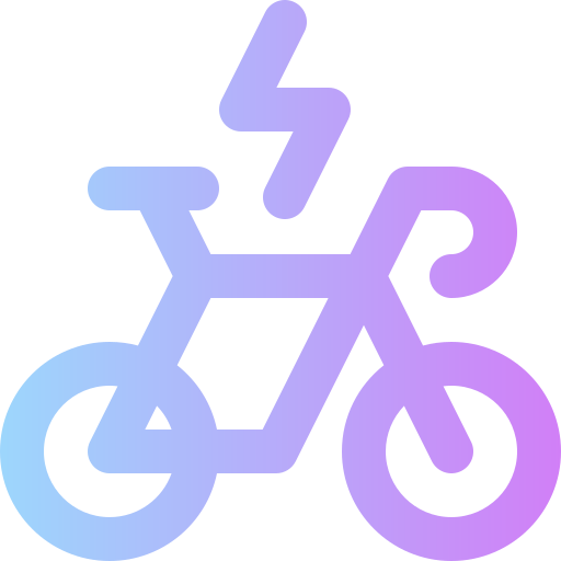 Electric bike Super Basic Rounded Gradient icon