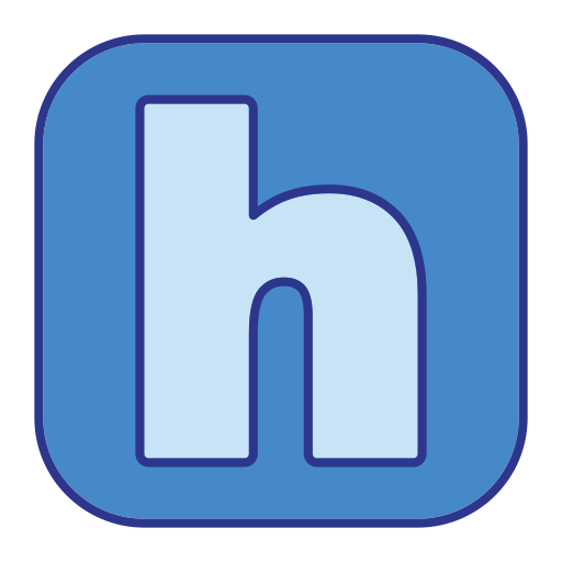 Letter h Generic Blue icon