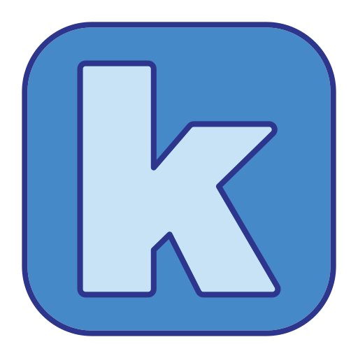 Letter k Generic Blue icon