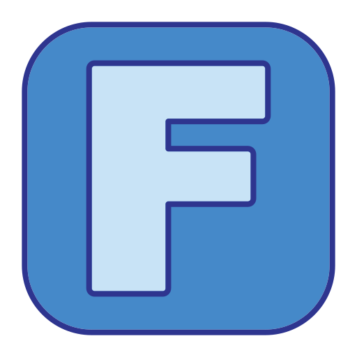 letra f Generic Blue icono